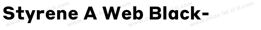 Styrene A Web Black字体转换